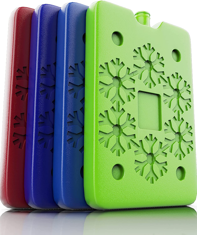 4 Pack Lunch Bag & Cooler Ice Packs Reusable Small Freezer Box