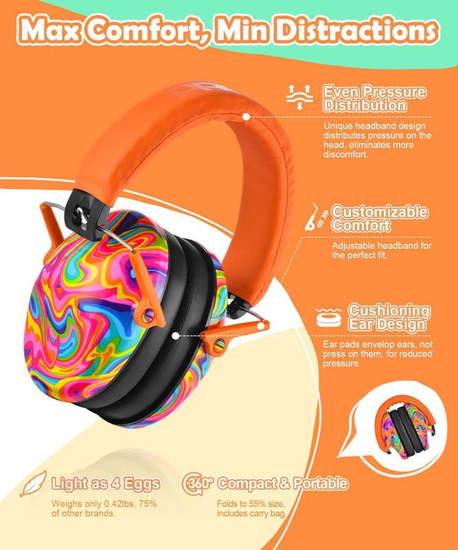 Ear Protection Noise Cancelling Headphones Ear Muffs for Kids, Autism, Toddlers