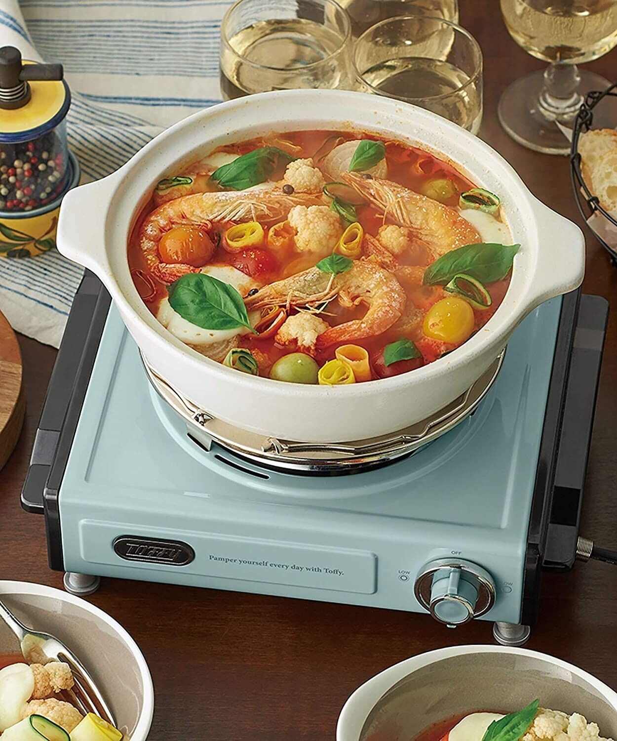 Toffy Electric Cooking Stove 800W K-SV1 AC100V Pale aqua Toffy Electric Cooking Stove 800W K-SV1 AC100V Pale aqua