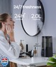 ROSEKM Humidifiers for Bedroom, 2.0L Cool Mist Humidifier for Home Plant and Baby Nursery, Quiet Ultrasonic Humidifier with 360° Nozzle, Auto Shut-Off, Filterless, Black