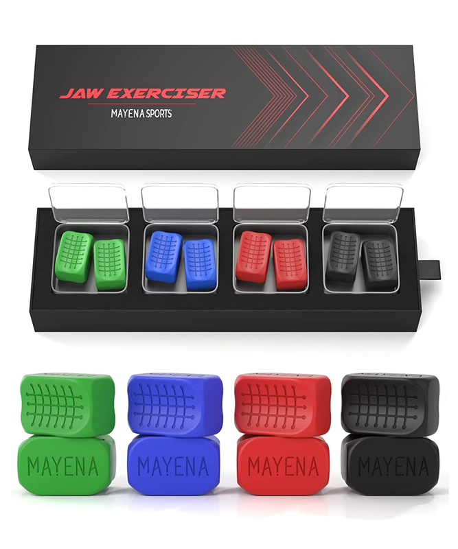 Sports Jaw Exerciser for Men & Women | 4 Resistance Levels Silicone Jawline NEW