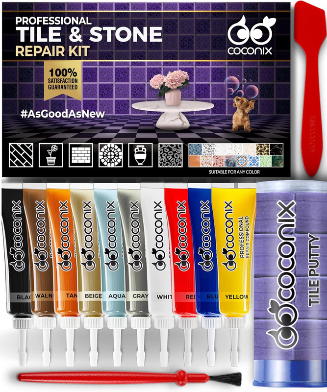 Tile & Ceramic Repair Kit for Chips, Cracks, Stone, Marble & Quartz