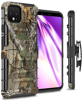 For Google Pixel 4 XL Belt Clip Shockproof Hybrid Cover Holster Hard Phone Case