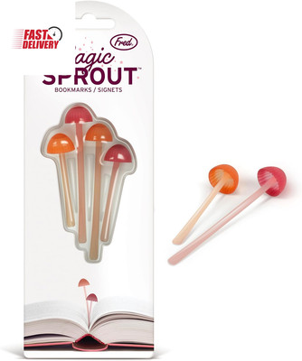 Magic Sprout, Mini-Mushroom Bookmarks - Set of 4 - Two Sizes & Colors - Soft, Fl