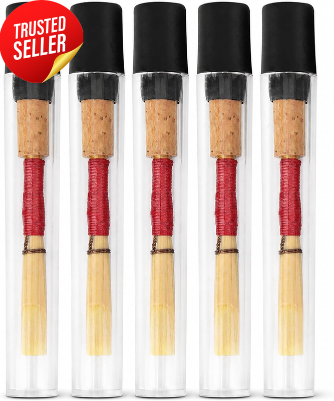 Oboe Reeds 5-Pack Medium Bamboo Handmade Portable