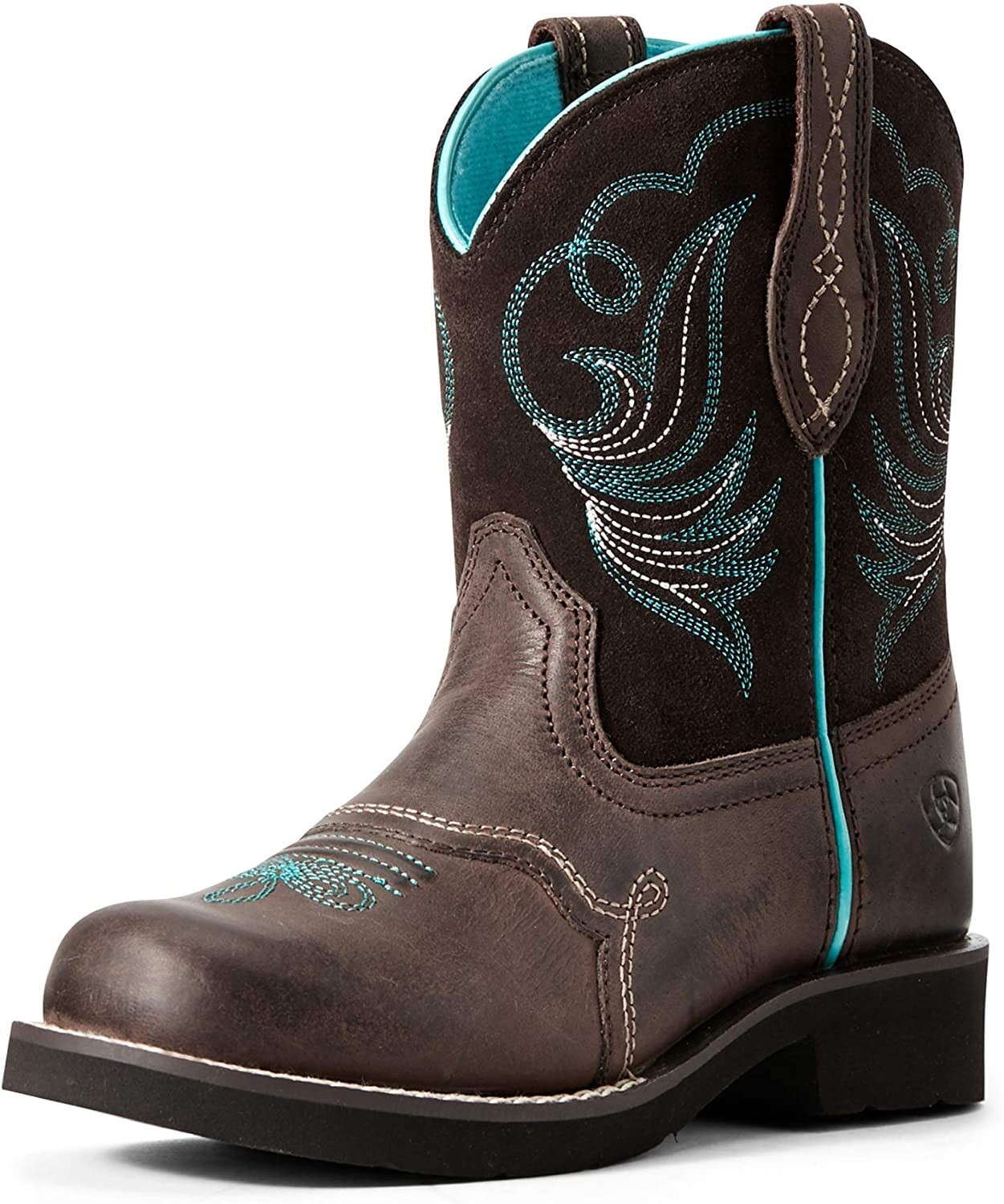 Ariat 254583 Kids Girls Leather Western Boot Toffee Bean/Fudge Size 5.5 B