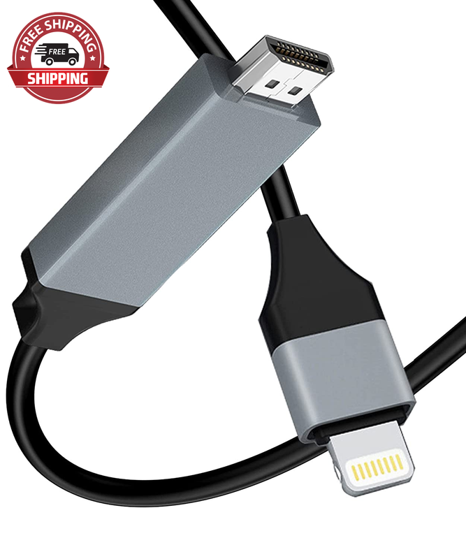 Lightning to HDMI Adapter Cable for Iphone, [Apple Mfi Certified] HDTV Cable Ada
