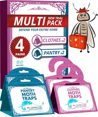 2024 All-New Moth Traps - Multi 4 Pack Bundle (2 Pantry and 2 Clothes) Magic Mot
