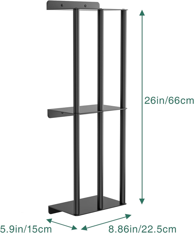 Towel Racks for Bathroom: 26 Inch Wall Mounted Towel Holder, Upgrade 2-Tier Towe