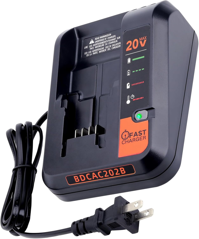 BDCAC202B 2.0A Fast Charger for Black and Decker 20V 12V Max Lithium Battery