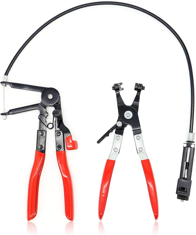 Pack of 2 Hose Clamp Pliers, Ratchet Locking Function Hose Clamps Pliers with St