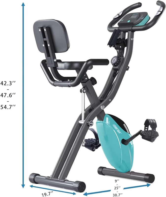 Folding Exercise Bike, 3 in 1 Fitness Exercise Bike, Foldable Stationary Bike wi