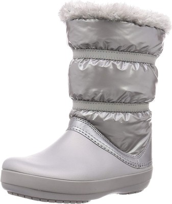 CROCS Crocband Lodgepoint Metallic Boot Silver Metallic Size US C6 - C13 New