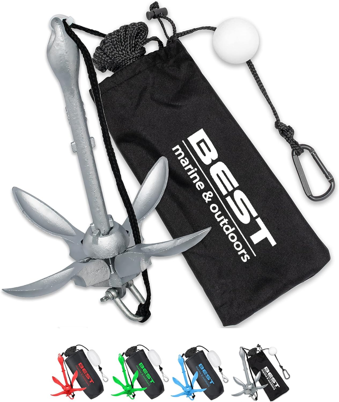 Anchor, 3.5 Pound Anchor System For Kayaks, Canoes, Sup Padd