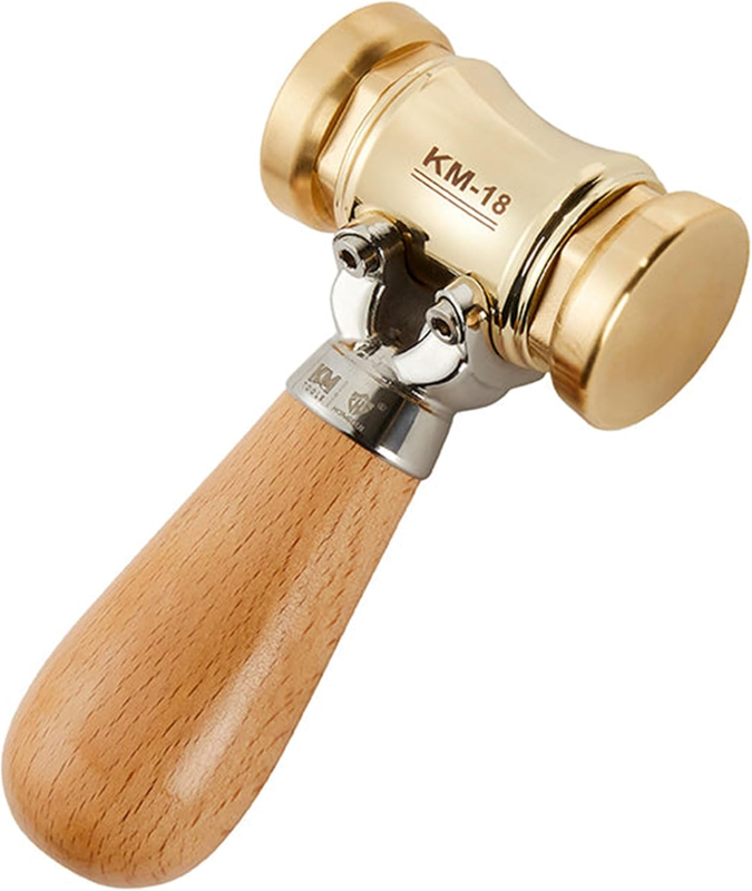KM18 Brass Chisel Mallet - 22oz Hammer with Comfort Grip