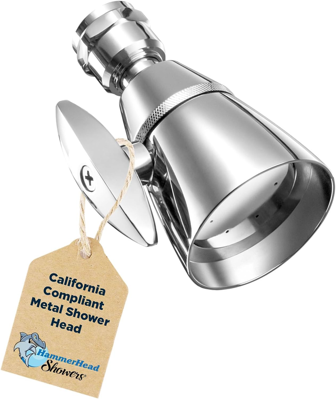 ALL METAL 2 Inch High Pressure Shower Heads - CHROME – California Compliant 1.75