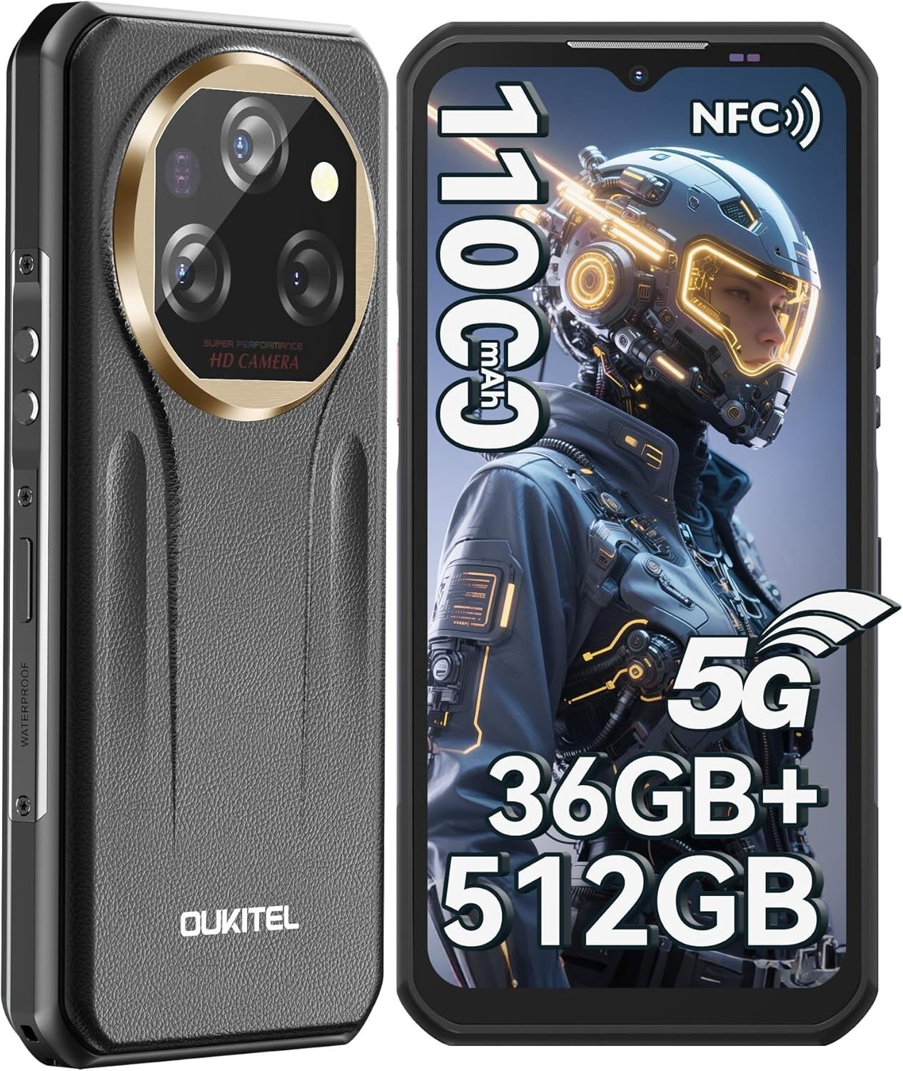 OUKITEL WP39 PRO 512GB SIMフリー OUKITEL WP39 Pro - 5G Rugged Phone, 36GB RAM, 512GB Storage