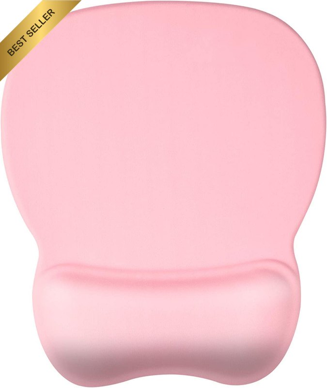 Ergonomic Memory Foam Mouse Pad w/Wrist Support, Non-Slip Base, Office Home