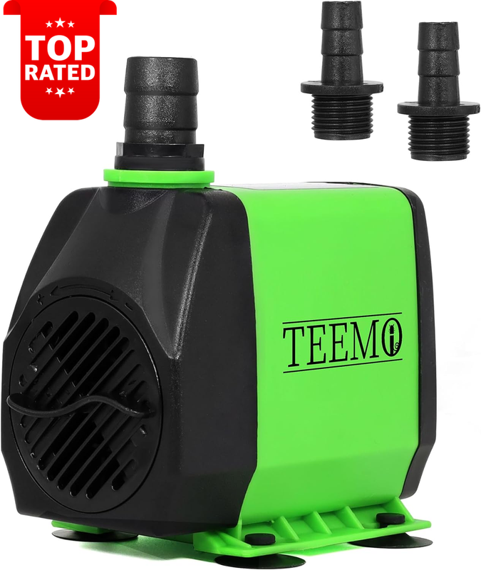 2500L/H 45W Quiet Submersible Water Pump Adjustable 1.9M Cord Hydroponics Pond
