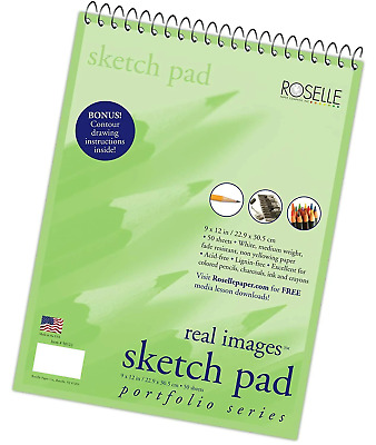 Roselle 9'' X 12'' Sketch Pad, Portfolio Series, Medium Weight , 50 Sheets - 50122