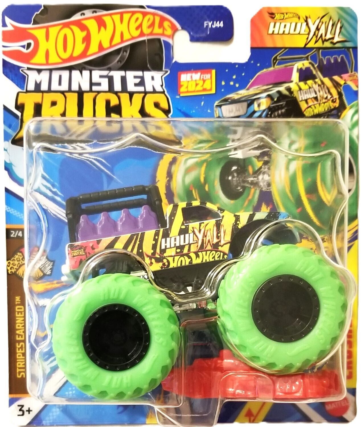 Hot Wheels - 2024 Monster Trucks Stripes Earned 2/4 Haul Y Hot Wheels - 2024 Monster Trucks Stripes Earned 2/4 Haul Y