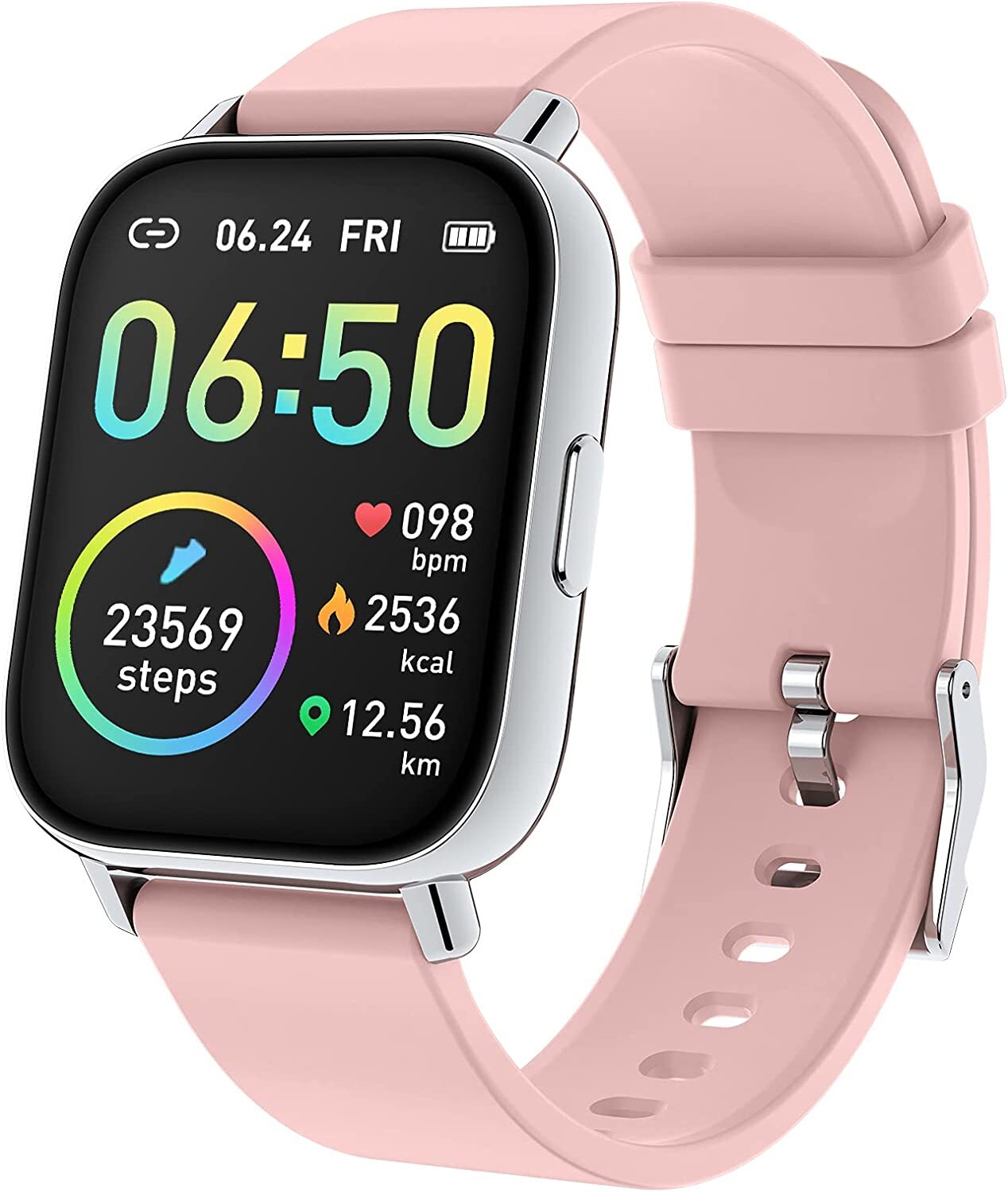 スマートウォッチ　SmartWatch 　Bluetooth5.2 ピンク Smart Watch Compatible for iPhones, Samsung Galaxy, Motorola