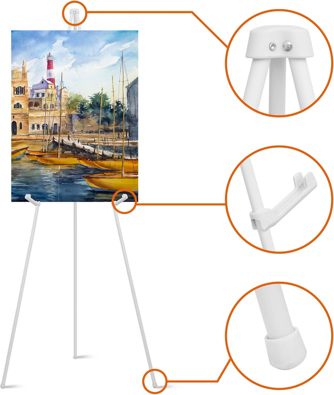 63" Easel Stand for Wedding Signs, Posters, Portable Artist Easel for Painting C