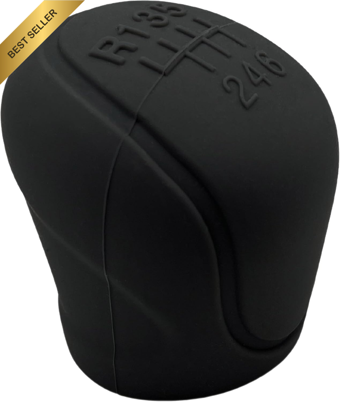 Car Gear Shift Knob Cover, Non-Slip Black, Gear Knob Cover, Adhesive Knob Protec