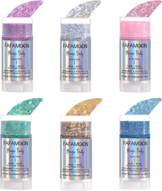 Body & Face Glitter Gel, Holographic Mermaid Sequins Glitter, Festival Chunky Co