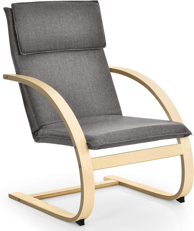 With Stable Curved Leg And Arm, Detachable Linen Fabric C