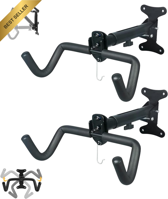 2 Pack Bike Wall Mount, Bike Rack Garage,Horizontal Wall Mount Bicycle Storage H