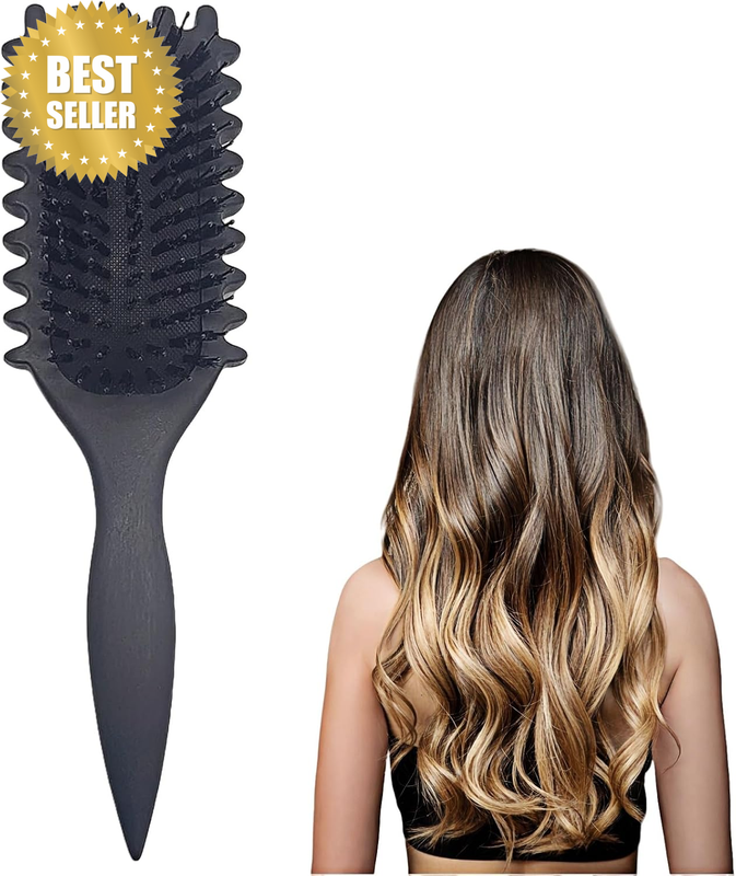 Curly Hair Brush, Boar Bristle Hair Brush for Shaping Men'S and Women'S Curly Ha