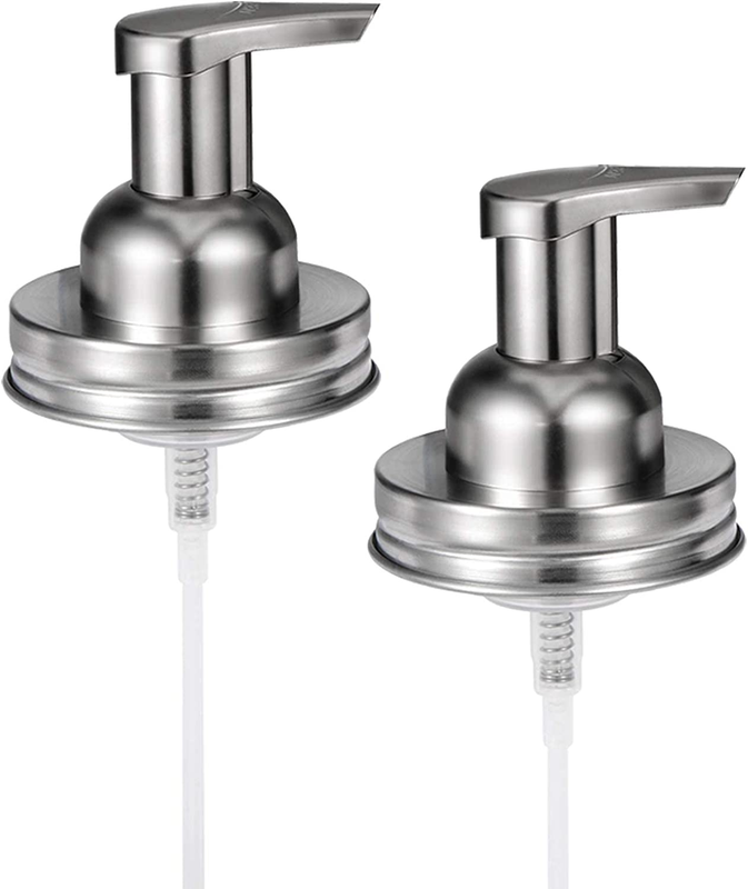 Mason Jar Foaming Soap Pump Dispenser Lids2-Rustproof Stainl