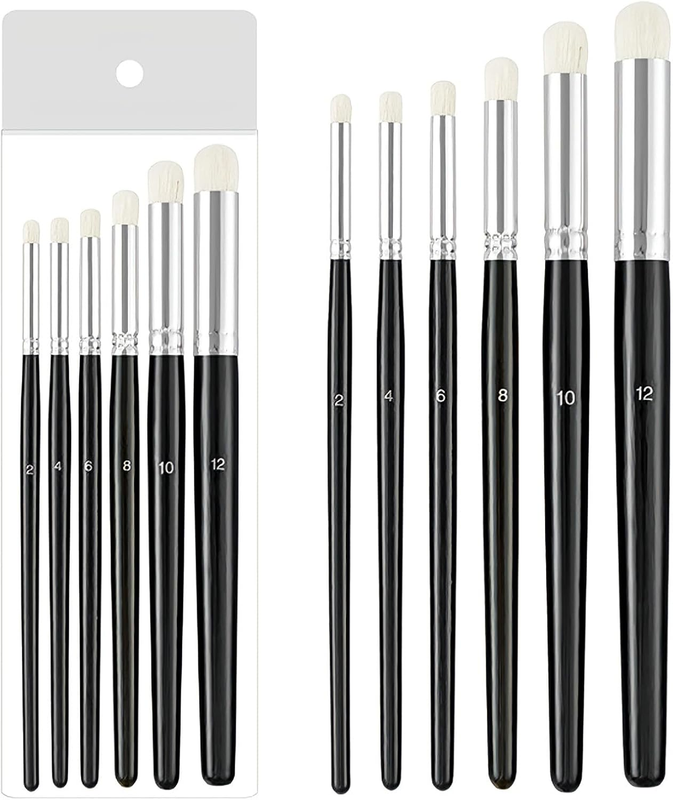 Dry Brush Miniature Painting Set, 6 Sizes, Professional Modeler Paint Brush, Sui