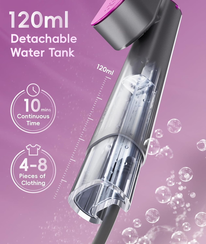 Travel Steamer for Clothes, 100-240V Dual Voltage Portable Garment Steamer, 1000