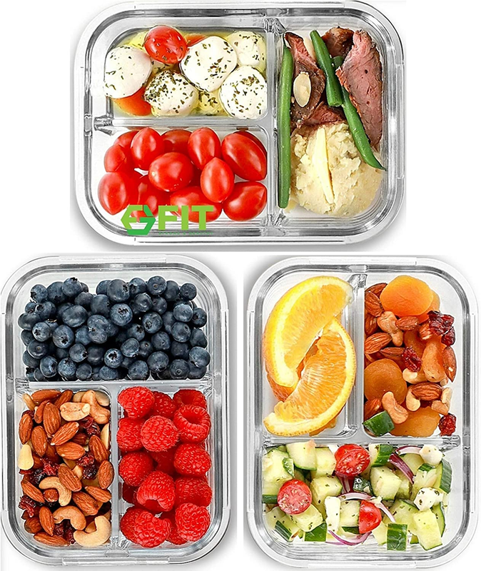 S (3 Pack, 32 Oz) - Glass Food Storage Co