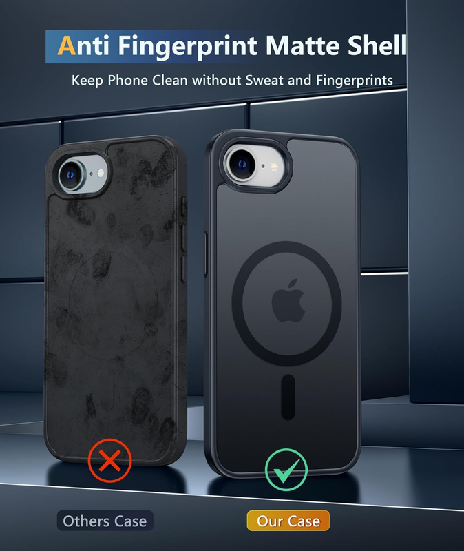 for iPhone 16E 2025 Case: for iPhone 16E Magnetic Matte Military Grade Drop Prot