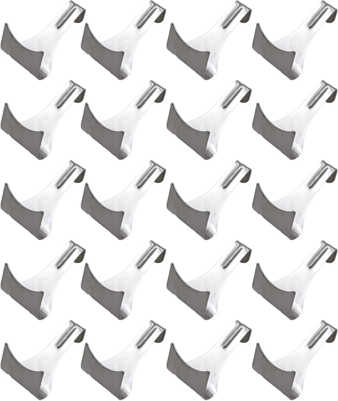 20 Pcs Silver Picture Rail Hooks, Silver Picture Rail Hangers, Picture Hookset,