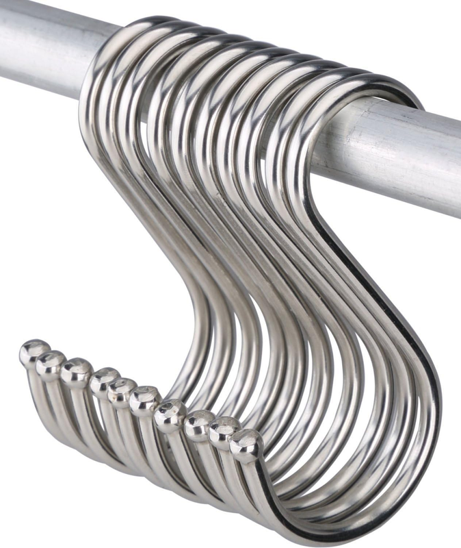 S Hooks 10 Pack 4.5 Inch S Hanging Hooks Metal S Hooks for Hanging Pots and Pans