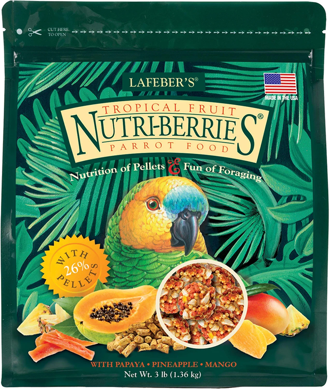 Lafeber Tropical Fruit Nutri-Berries Pet Bird Food, Made wit