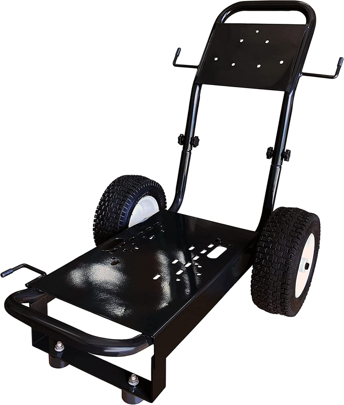 Pressure Washer Cart Frame Professional Wheels Push Handle Bed 10 x 20 Silver