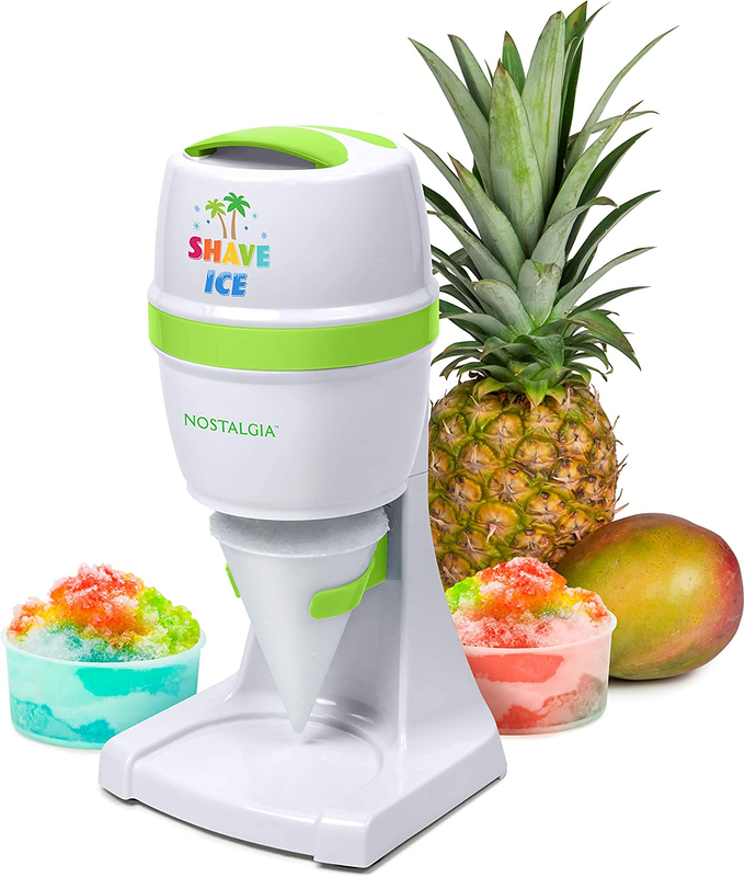 Electric Hawaiian Table Top Snow Cone Maker White And Green NEW