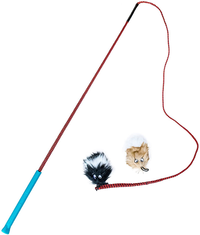 Flirt Pole Dog Teaser Pet Exerciser Toys Extendable Funny Chasing Tail Teaser