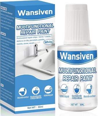 Wansiven Emaille Reparatur Lack, Badewannenlack Weiß, Schnell und Wasserfest Fli