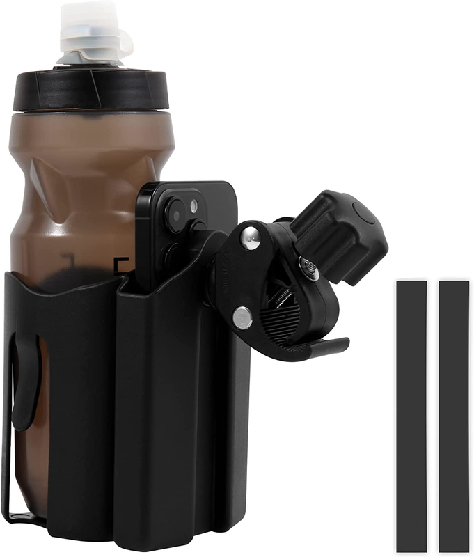 Bike Cup Holder & Cellphone Holder 2 in1 Bicycle Water Bottle Handlebar Cup