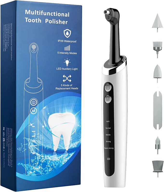 Electric Tooth Polisher, Multifunctional Head Teeth Cleaning Kit for Fighting To