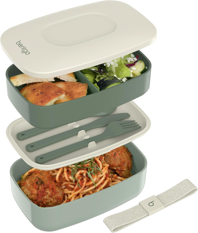 Bentgo Classic - Adult Bento Box, Stackable 3-Compartment Lunch