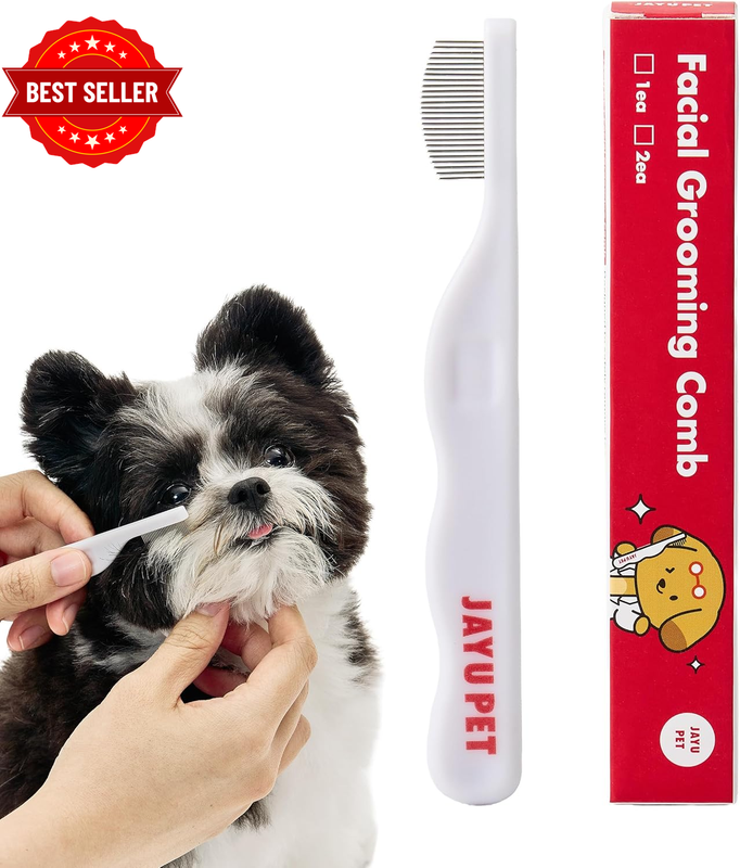 Facial Grooming Comb - Dog Eye Combs, Stress-Free Tear Stain Remover for Dogs & 