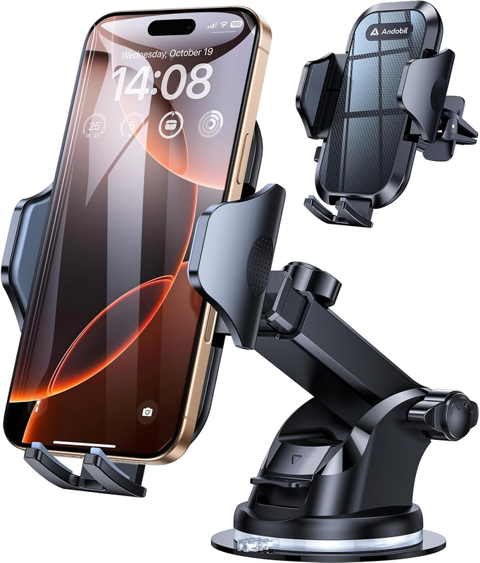 Phone Holder Car [Big Phones Friendly] 3-in-1 Universal Car Phone Holder Mount f