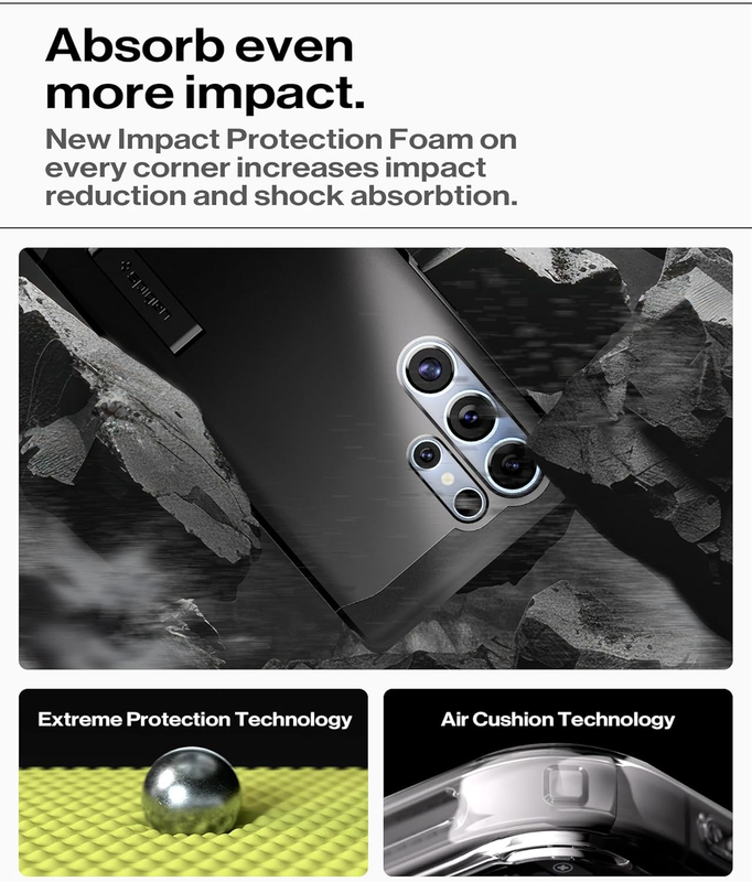 Case for Galaxy S25 Ultra Case, Tough Armor (Ai) MagFit [Wireless Charging] Comp